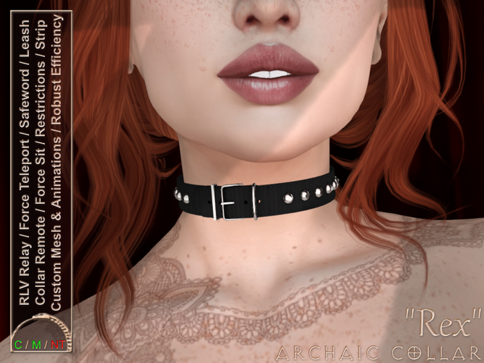 Second Life Marketplace Archaic Collar "Rex"